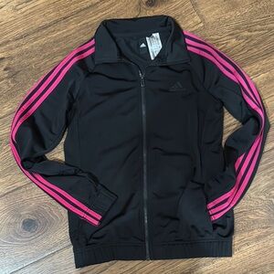 Adidas three strip striped sports jacket